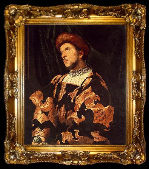 framed  Girolamo Romanino Portrait of a Man, ta009-2